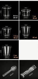 Mini coupelles jetables en plastique transparentes pour desserts, amuse-gueules, yaourts et glaces – Idéales pour les fêtes et la dégustation - Product Image 4