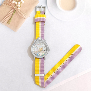 Relógio analógico infantil de malha, relógio de pulso feito em diamante e de quartzo, estilo analógico, para aceitar a personalização, WJ-10879 - Product Image 5