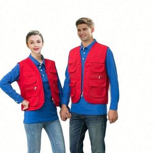 Veste sans manches multifonctionnelle à fermeture éclair, multi-poches, pour l'extérieur, veste photographique - Product Image 3