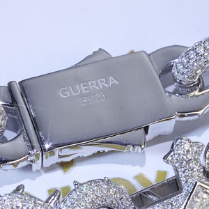 Nuoya Hip Hop 925 argento VVS Moissanite catena di diamanti 16mm spine croce simbolo <span class=keywords><strong>infinito</strong></span> maglia <span class=keywords><strong>collana</strong></span> di alta gioielleria da donna - Product Image 5