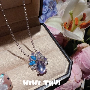 Gioielli placcati in oro <span class=keywords><strong>Monet</strong></span> Set alto con fiori di glicine Flash alla moda Set di gioielli con pietre preziose a forma di uovo per banchetto con glicine da giardino - Product Image 4