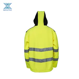 LX jaket Keamanan lalu lintas reflektif, jaket musim dingin keselamatan reflektif tahan air untuk pria