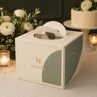 Cajas para Pasteles de Cartón Reciclable Ecológicas Personalizadas con Asas, Diseño Plegable, Ventanas para Mascotas, Acabado Mate