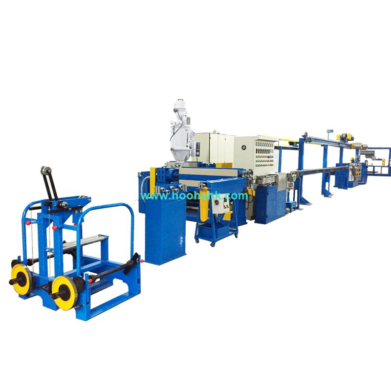 RG59 Coaxial Cable Making Machine , CCTV 2 Power Cable Extrusion Machine