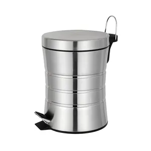 Pattumiera da cucina 3L 5L 12L pattumiera in raso di forma sottile pattumiera in acciaio inossidabile per bagno