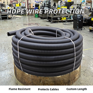 Tuyau flexible en HDPE ondulé haute pression, ignifuge, durable, pour la protection des câbles industriels - Product Image 2