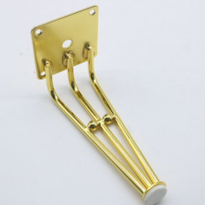 Nuovi Arrivi: Gambe per Divano Letto in Metallo Cromato Color Oro, Stabili, per Mobili da Soggiorno e Camera da Letto - Product Image 1