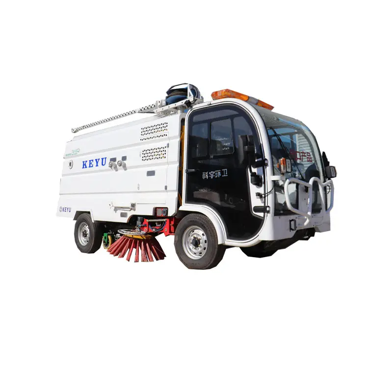 Keyu penyapu jalan mesin pembersih jalan penyedot debu sanitasi listrik truk pembersih jalan
