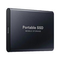 SSD Portabel 64TB Penyimpanan Mobile Transfer Data Kecepatan Tinggi Warna Emas Termasuk Adaptor & Kabel Berlisensi Private Label