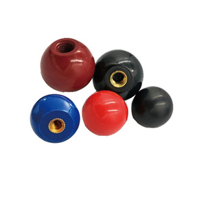 Pegangan pegangan bulat masukkan kuningan/tombol benang galvanis pegangan plastik dapat disesuaikan kenop penjepit bola bakelite - Product Image 5