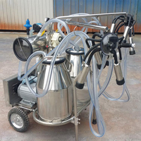 Machine à traire portable JointTech, nouvelle conception, pour l'élevage de vaches et de chèvres, haute efficacité, capacité de 25 L, 60-80 pulsations/min