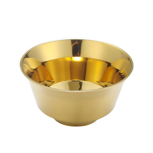 Stainless Steel Rice Bowl 304 Golden Color Child Eating Bowl Home Use Hotel Durable Anti-Deformation - Product Image 2