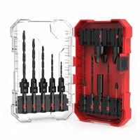 Lot de 15 forets coniques HSS à queue hexagonale 1/4 à échange rapide pour le bois, fraises à chanfreiner OEM
