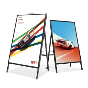 Custom Cheap Steel Double Side Durable Folding A Frame Sign Advertising Display Trade Show Poster Frame