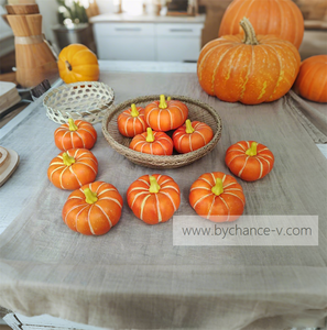 Muestras de Calabazas Artificiales Realistas en Miniatura para Decoración de Otoño Estilo Campestre, Bandeja Escalonada, Exhibición en Mesa de Cocina - Product Image 4