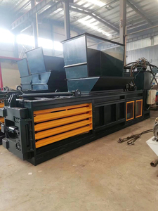 Bale Hydraulic Carton Packing Box Compress Baler Machine 4 Tons 500T Sticker Blowing 90Hp <strong>Spring</strong> System: Rubber - Product Image 2