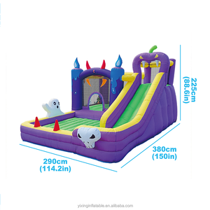 Parco giochi gonfiabile della casa di rimbalzo con l'alto scivolo, parete di roccia, piscina, pozzo della palla, adatto a riunione della famiglia del partito del cortile - Product Image 2