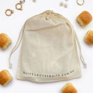 Sac écologique pour produits frais en coton biologique, sac de rangement alimentaire en gaze de coton 100% avec cordon de serrage, impression de logo personnalisée, service OEM - Product Image 4