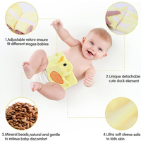Soulagement des coliques, des gaz et des maux d'estomac chez bébé, enveloppe chauffante pour le ventre de bébé, soulagement naturel des coliques et des gaz, compresses chauffantes aux graines de lin pour nouveau-nés