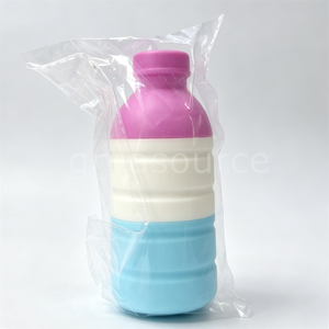 Botella de 500ml con forma de botella de bebida, de PU de rebote lento, con cordón de malla, adorno estético para escritorio, escaparate de tienda de bebidas, regalo divertido - Product Image 5
