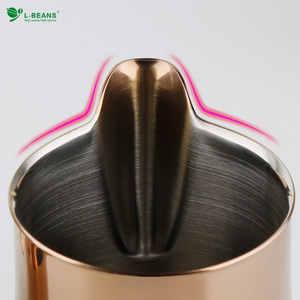 L-Beans – carafe à lait en acier inoxydable pour latte art, 550 ml, avec bec long, pour la préparation de cappuccino et d'espresso - Product Image 2