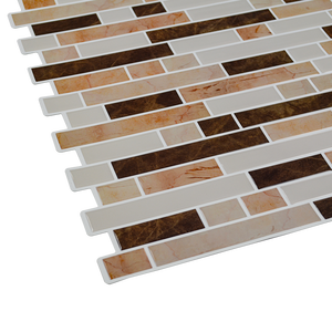 Mosaico Autoadhesivo de PU Impermeable en <span class=keywords><strong>Color</strong></span> Amarillo y Marrón para Decoración del Hogar, Fácil de Instalar - Product Image 3