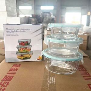 Professional Microwaveable Glass <b>Lunch</b> <b>Box</b> Rectangular Fresh-Keeping Food Container Heatable Promotional Gift Opening Sale - Product Image 3