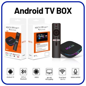 Lecteur multimédia en continu <span class=keywords><strong>gratuit</strong></span> à vie MX10 Z4 8K Streaming <span class=keywords><strong>IPTV</strong></span> STB Smart OTT Décodeur Google Android 13 Boîtier TV - Product Image 1