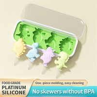 Moule à glaçons en silicone flexible écologique 6 bâtonnets, qualité alimentaire supérieure, portable, vente chaude usine