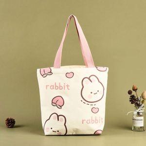 Sac fourre-tout en toile personnalisé de grande taille avec poche et fermeture éclair, logo imprimé sur mesure et design personnalisé pour utilisation en supermarché - Product Image 6