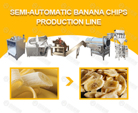 Kleinschalige Weegbree Bananenschil Snij Frituurlijn Weegbree Chips Productiemachine