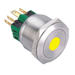 Botones momentáneos de metal iluminados con puntos de 25mm, botón pulsador - Product Image 2