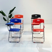 Chaise de formation pliable bon marché, adaptée à l'école, à la maison, à l'hôtel, à la salle de conférence, chaise de formation avec tableau d'écriture