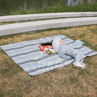 Bonne vente tapis de plage extérieur personnalisé tissu Oxford vichy couverture de pique-nique imperméable pour Teaveling