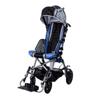 Andador de pie plegable, ajustable en altura, ligero, con ruedas, para hemipléjicos, parapléjicos y usuarios con parálisis cerebral.