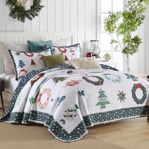 Juegos de edredón de Navidad 100% poliéster acolchado colcha al por mayor precio más barato cubierta de cama Navidad - Product Image 3