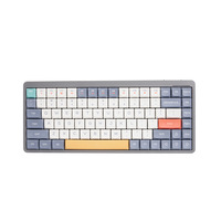Keyboard Mekanik Plastik Ultra Tipis Nirkabel Tiga Mode dengan Lampu Latar RGB, Sakelar Red Axis / Berkabel untuk Kantor