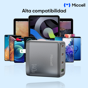 <span class=keywords><strong>Cargador</strong></span> GaN Miccell de 140W al por Mayor con <span class=keywords><strong>4</strong></span> Puertos de Carga Rápida Pd Qc, Adaptador de Pared para Laptop y iPhone - Product Image 5