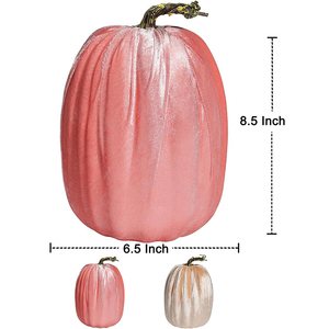 U200 <strong>Large</strong> Artificial Velvet <strong>Pumpkins</strong> Perfect for Halloween Decor Thanksgiving Table Decor Velvet <strong>Pumpkin</strong> Home Decoration - Product Image 2