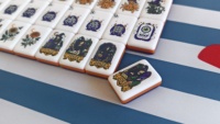 Ensemble de Mahjong Américain Thème Halloween Deluxe, 160 Tuiles en Acrylique Violet Triple Couche avec Cartes de Règles NMJL 2026