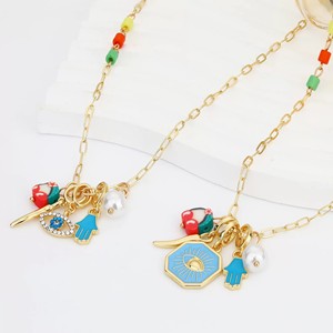 FY collane di fascino misterioso Vintage amuleto celeste malocchio luna sole cuore fiore stella stivale monete ciondolo collana - Product Image 6