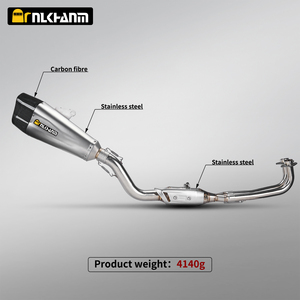 Kit de modification d'échappement complet NlkHanm <span class=keywords><strong>Tmax</strong></span> 560 pour moto et scooter TMAX530 2017-2025, avec collecteur et silencieux en carbone AK - Product Image 2
