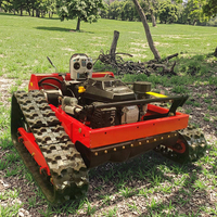 Mesin Pemotong Rumput Robot JINGYU JY-550J, Kendaraan Berpenggerak Sendiri, Dapat Dikendalikan dari Jarak Jauh, Segala Medan, Kelas Industri, 125cc 4-tak