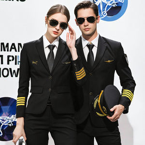 カスタマイズ可能なハイエンドセキュリティガードパイロット制服ジャケットパンツセット作業服航空業界および航空会社 - Product Image 3