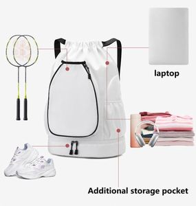 Wholesale Basketball Badminton Sports Racket Bags Drawstring Training Tennis Racket Backpack with <b>Shoe</b> Compartment - Product Image 2