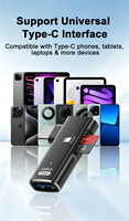 Lector de Tarjetas OTG USB-C 2 en 1 con Interfaz USB 3.0 y Ranura para Tarjetas TF para Móviles, Laptops, Tablets, Ratones, Teclados, SSD y Memorias USB