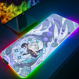 แผ่นรองเมาส์ RGB สำหรับเล่นเกม Dywan แผ่นรองคีย์บอร์ดเกมเมอร์ LED ส่องสว่างน่ารัก แผ่นรองโต๊ะ <span class=keywords><strong>Genshin</strong></span> <span class=keywords><strong>Impact</strong></span> <span class=keywords><strong>Yelan</strong></span> พรมปูโต๊ะ แผ่นรองเมาส์สำหรับคอมพิวเตอร์ - Product Image 1