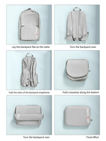 Sac à dos pliable imperméable pour lettres, style décontracté et tendance, pour élèves du primaire, fermeture éclair, léger, 36-56L
