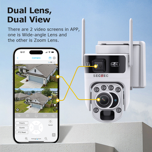 SECTEC 6MP 20X Zoom 4G SIM Caméra à énergie solaire Systèmes de surveillance à double objectif Caméra réseau solaire Ptz à suivi automatique de taille mini - Product Image 3