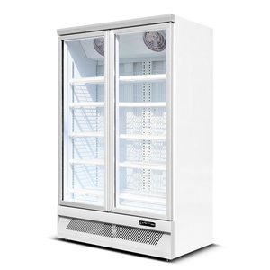 Congélateur vertical commercial en gros pour usine avec portes vitrées, refroidissement par air et contrôle numérique de la température - Product Image 2